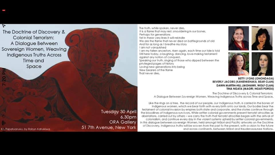 The Doctrine of Discovery and Colonial Terrorism: A Dialogue Between Sovereign Women, Weaving Indigenous Truths Across Time and Space