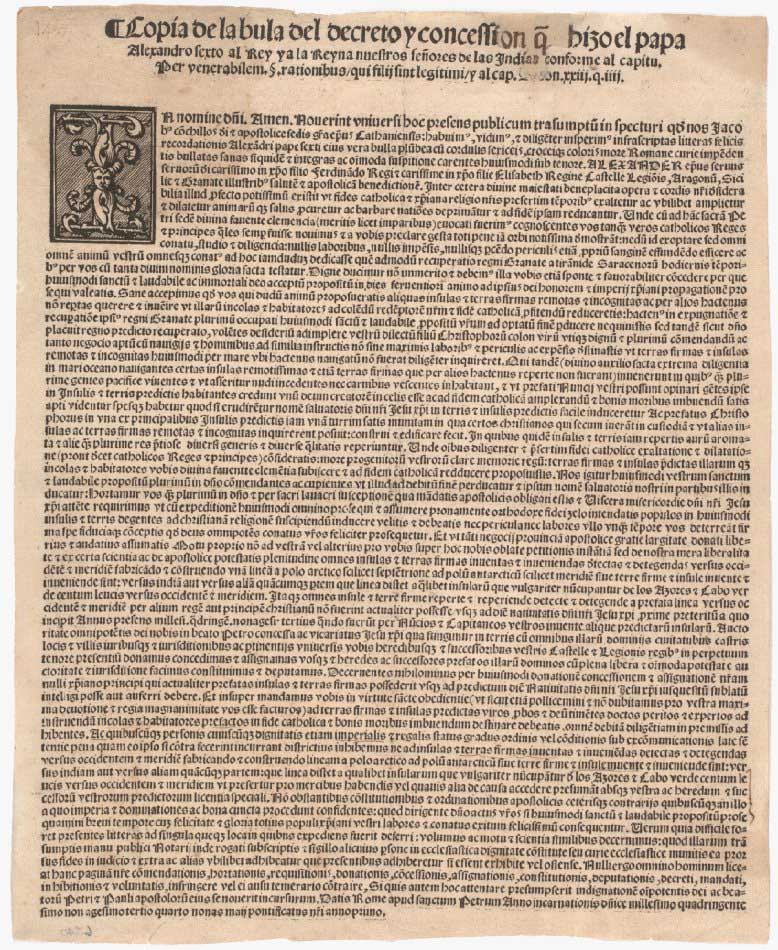 Inter Caetera primary source image